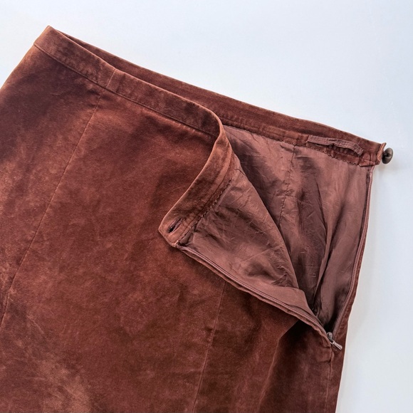 Vintage 1970s Brown Velveteen Mini Skirt S - Picture 8 of 16